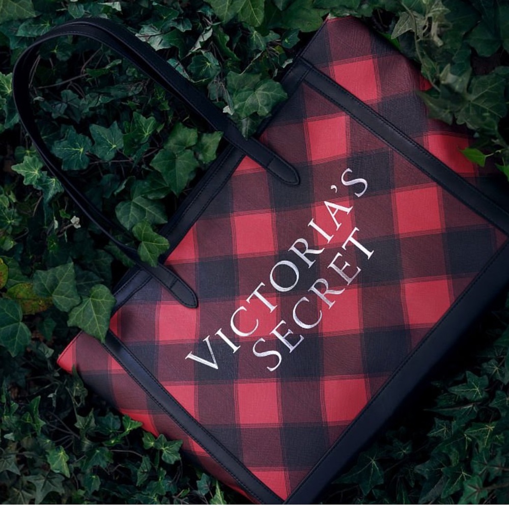 VICTORIA'S SECRET Plaid Carryall Tote